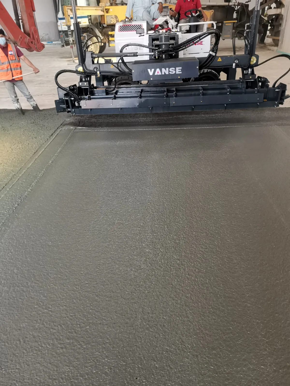 Precision finished industrial concrete floor